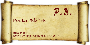 Posta Márk névjegykártya